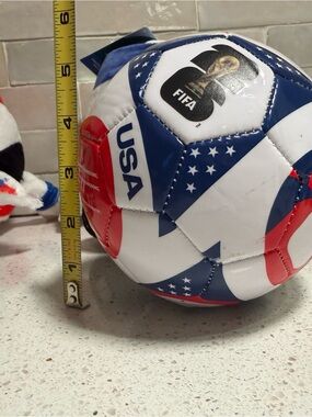 FIFA Licensed, Collectable World Cup 2026 Mini Soccer Ball — Red, White & Blue
